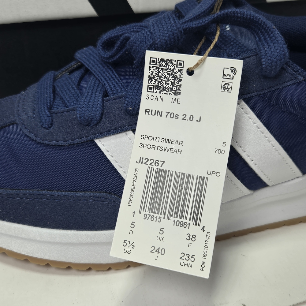 Adidas RUN 70s 2.0 Navy and White Retro Sneakers Size Junior 5.5 Women's Size 7 - Picture 11 of 13